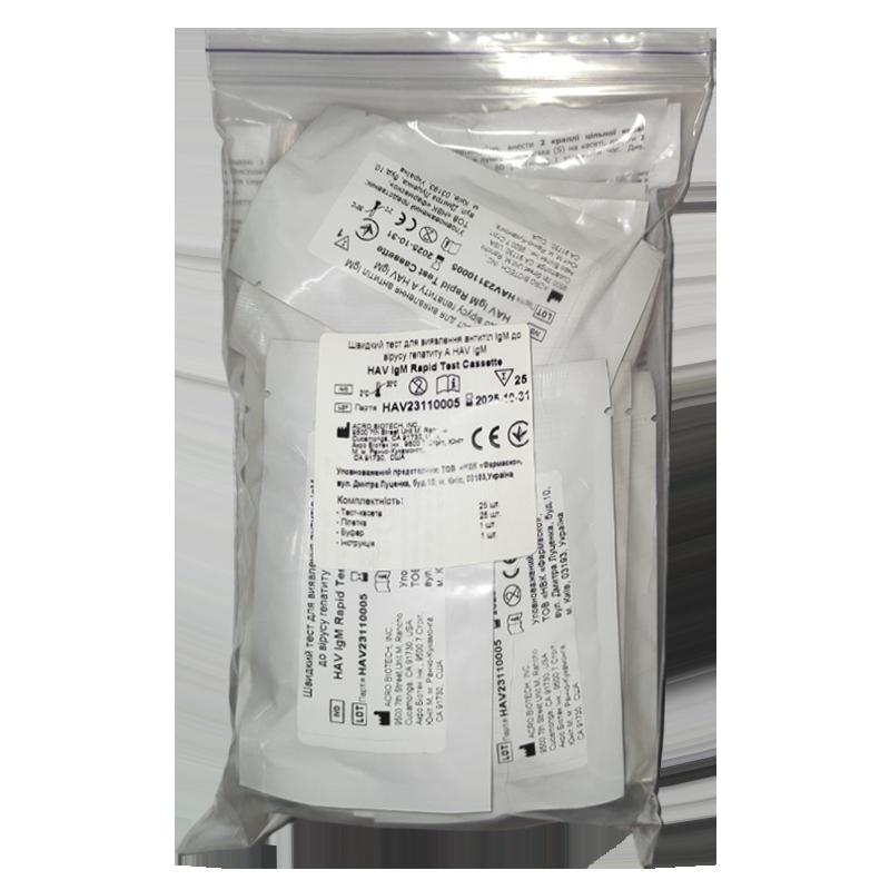 Швидкий тест для виявлення антитіл IgM до вірусу гепатиту А HAV IgM Rapid Test Cassette